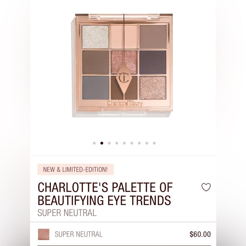 Charlotte Tilbury Eye Trends Palette - Super Neutral Shades Limited Edition!